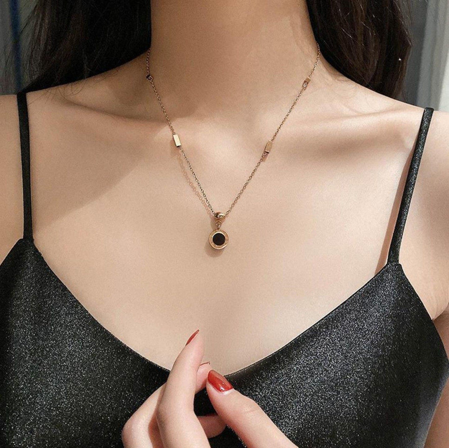 Rose Gold High Quality Gold Plated Stainless Steel Round Necklace