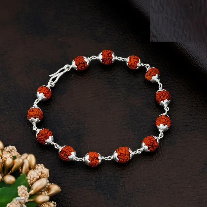 Rudraksha Bracelet Silver Plated {anti tarnish}